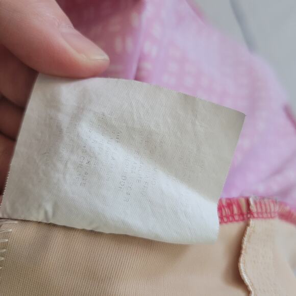 Miraclesuit Size Est 6 One Piece Tummy Control Scoop Ruched Sides Pink White - Picture 6 of 6